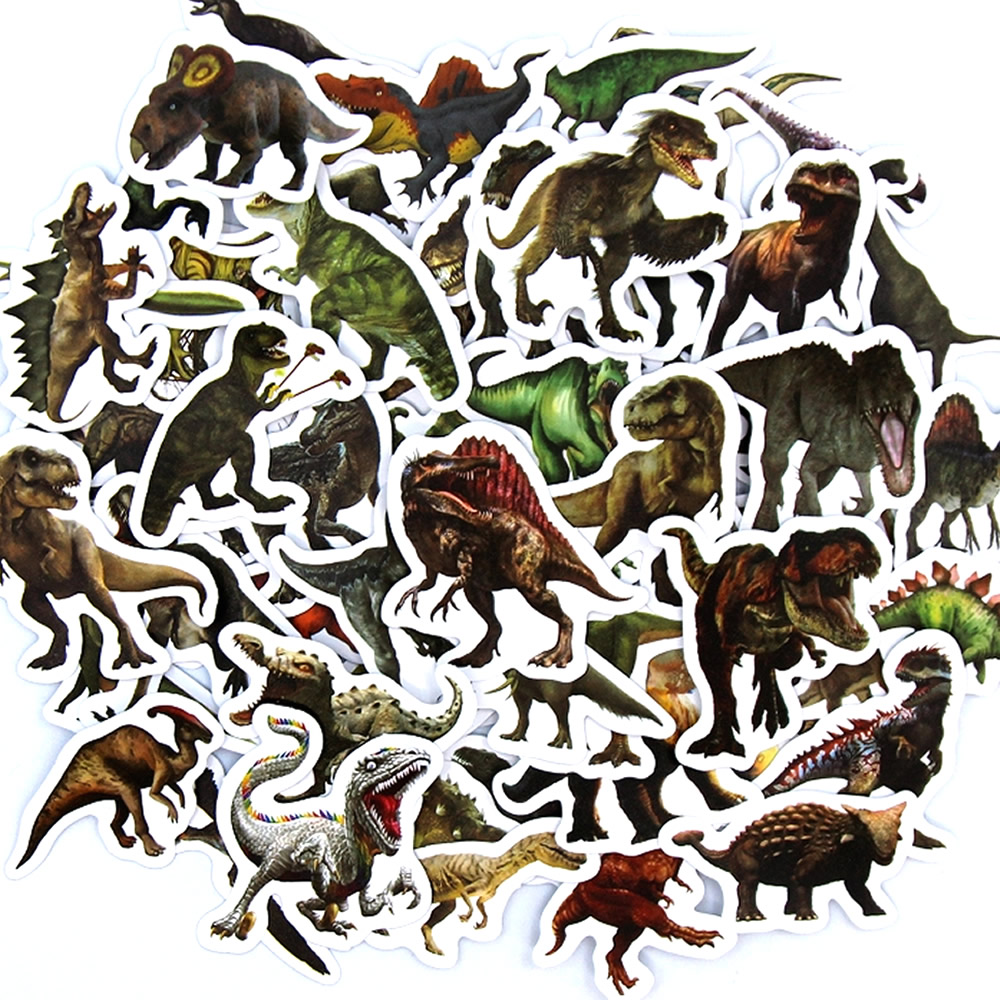 Kids Toys Laptop - 10/50/100 sztuk śmieszne naklejki dinozaury naklejki