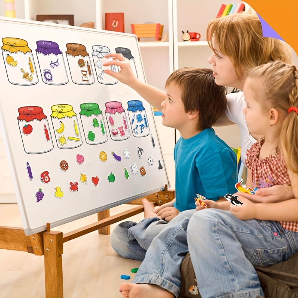 Magnetic Drawing Board - Rozpoznawanie kolorów Zestaw do sortowania magnetycznego