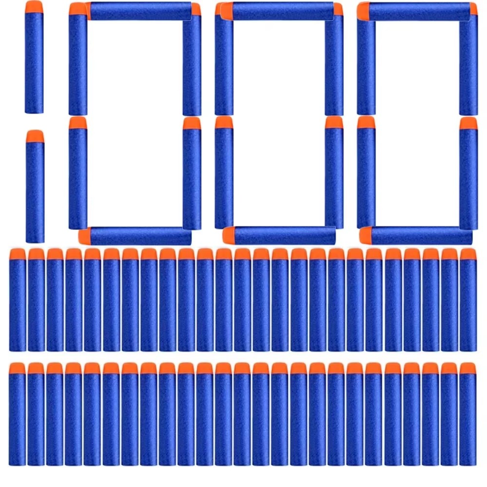 Foam Dart Gun - ZIVCONCING 1000-50 szt. Niebieskie, pełne, okrągłe