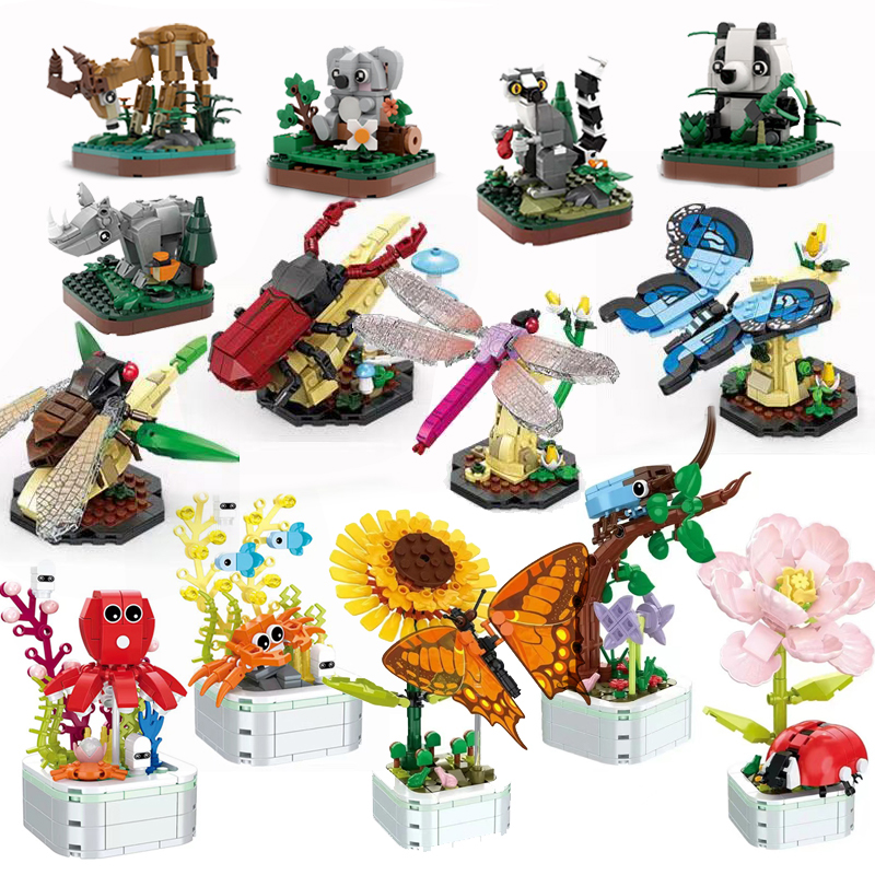 Kid Toys And More - 1 szt. Klocki do budowania zwierząt