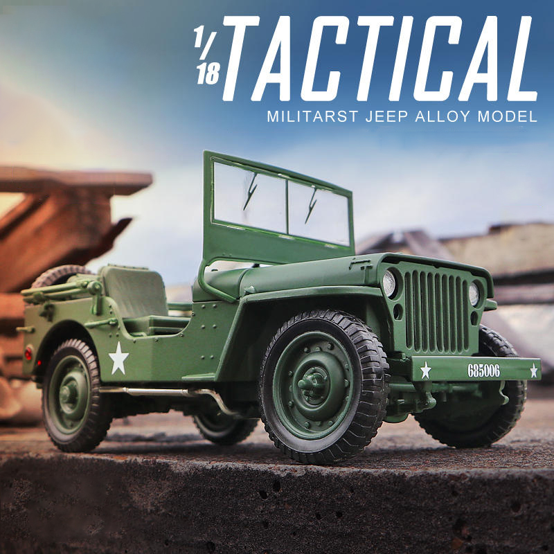 Kids Toys Jeep - 1:18 Taktyczny model wojskowy Old World