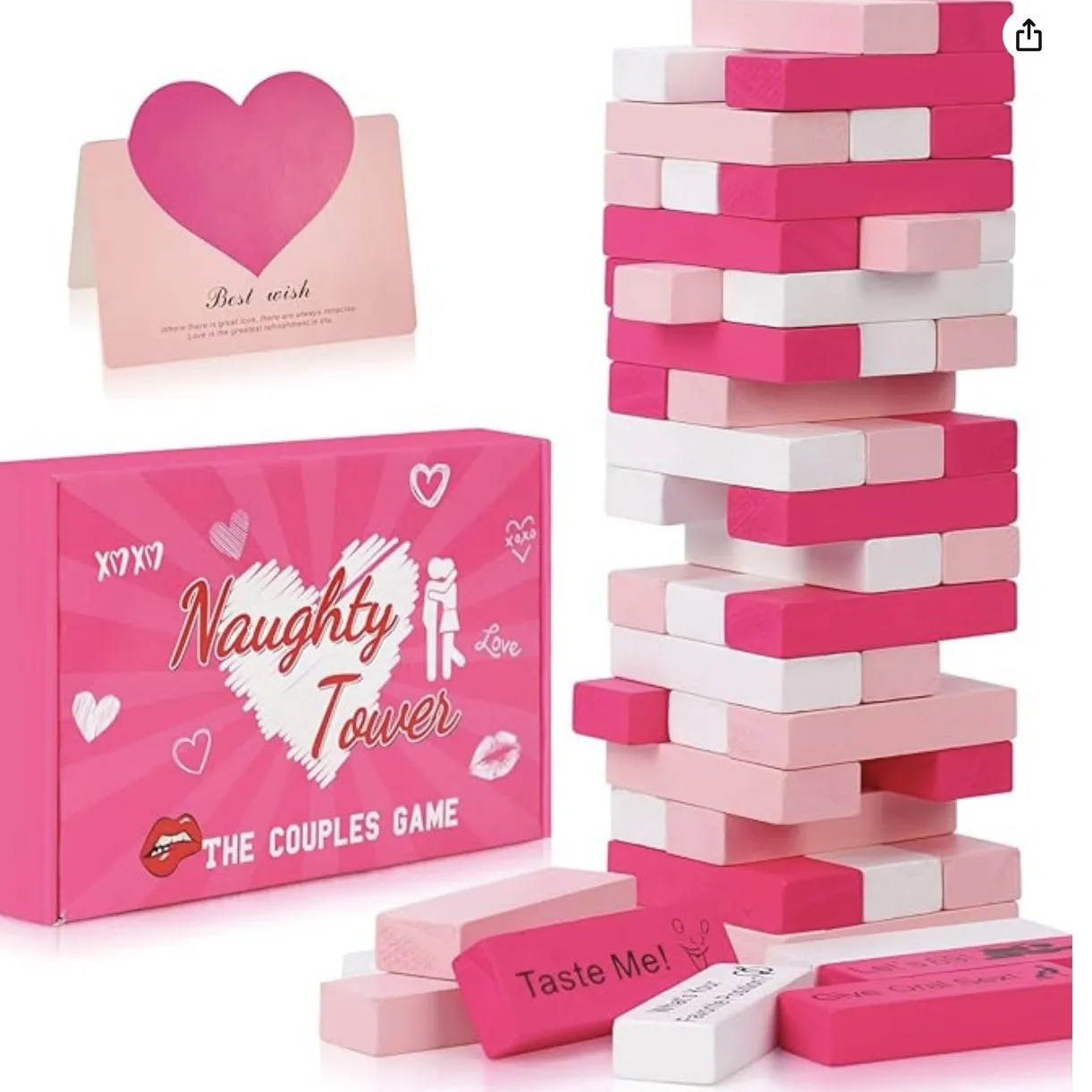 Wooden Blocks Stacking - 48 szt. Blokowa wieża gra zajęcia