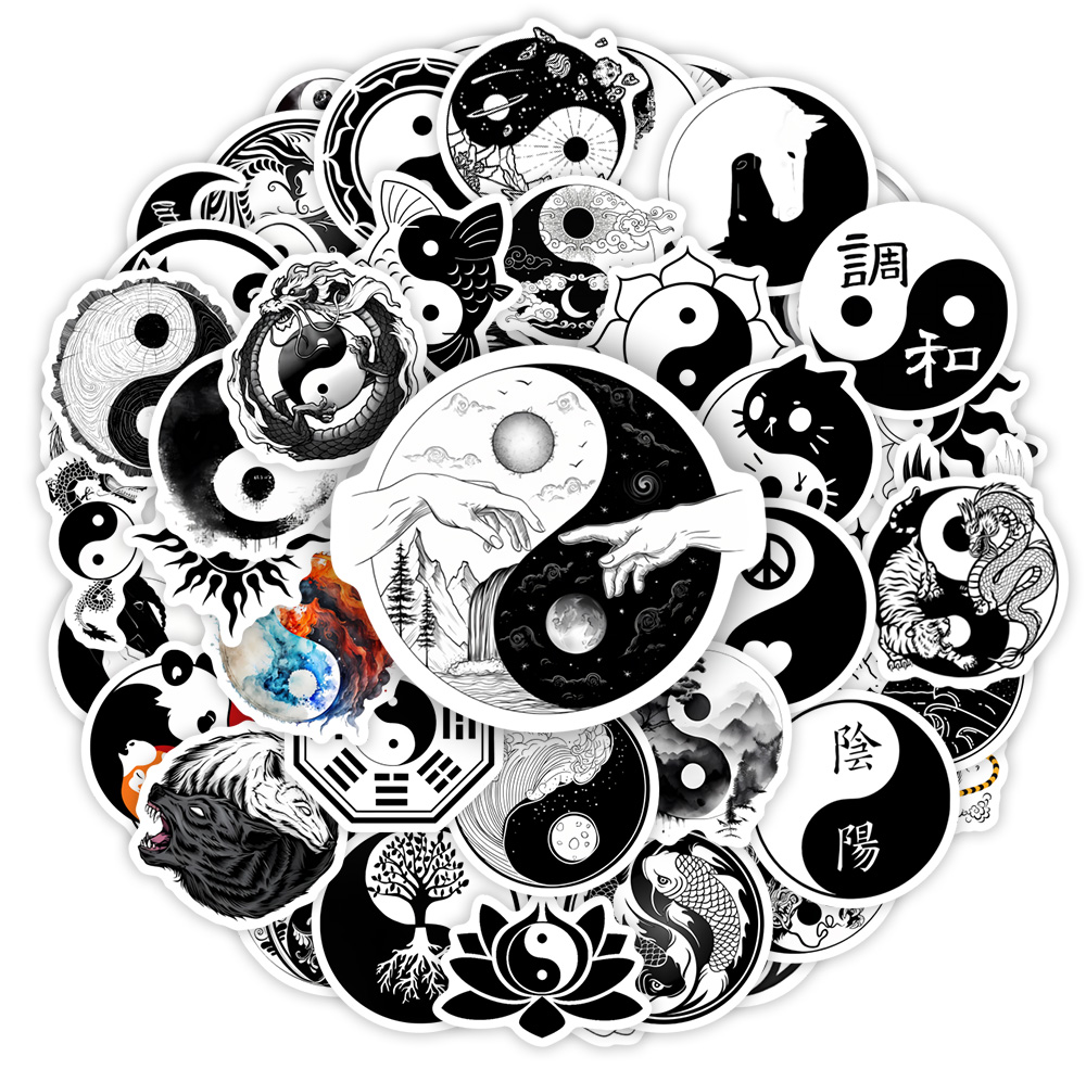 Kids Toys Laptop - YinYang naklejki Balance joga Zen Art
