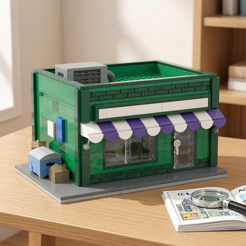 Kids Toys In Store - Klocki Konstrukcyjne MOC Modularny Mini Sklep