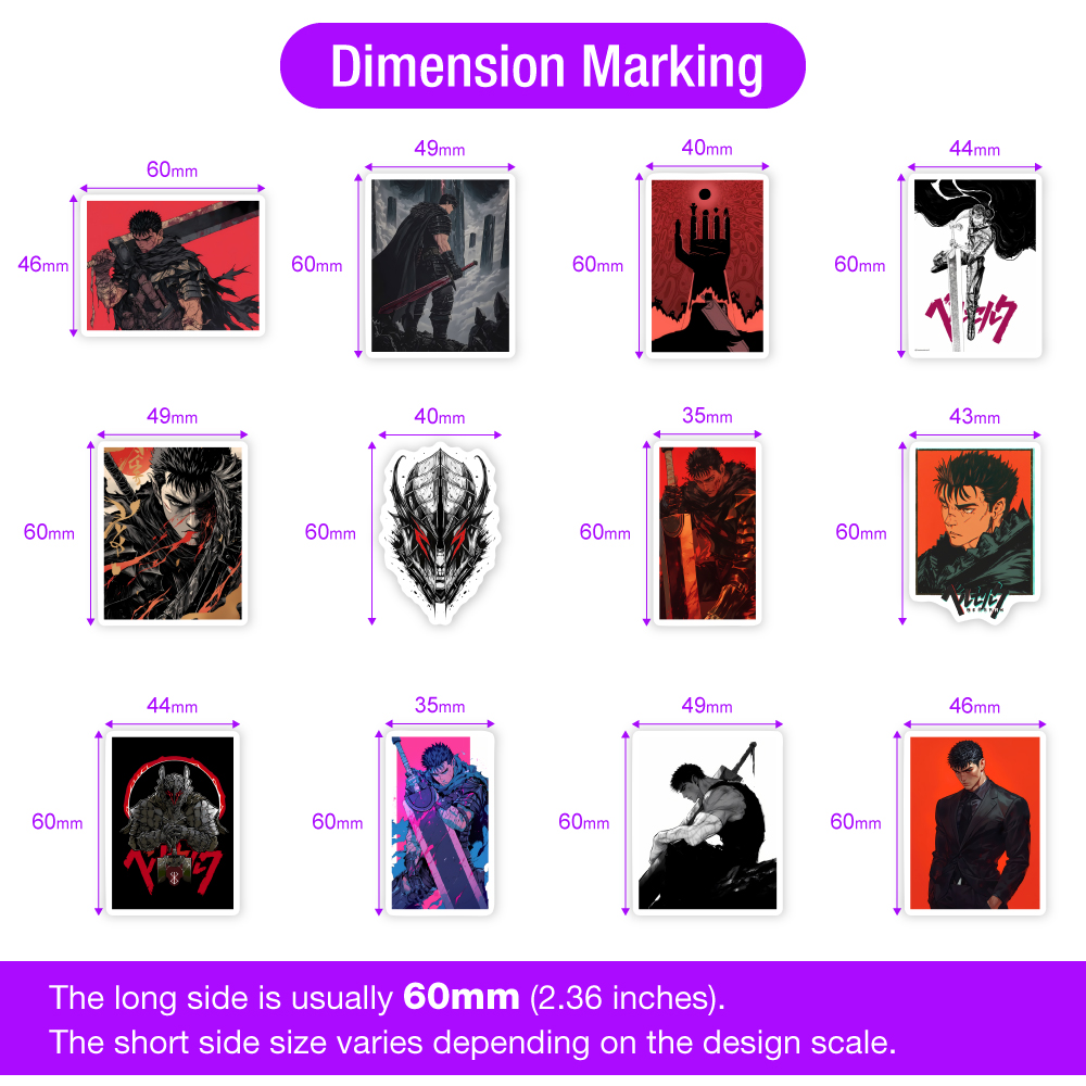 Naklejki Manga Berserk DIY Zab – Kids Toys Laptop recenzja i cena
