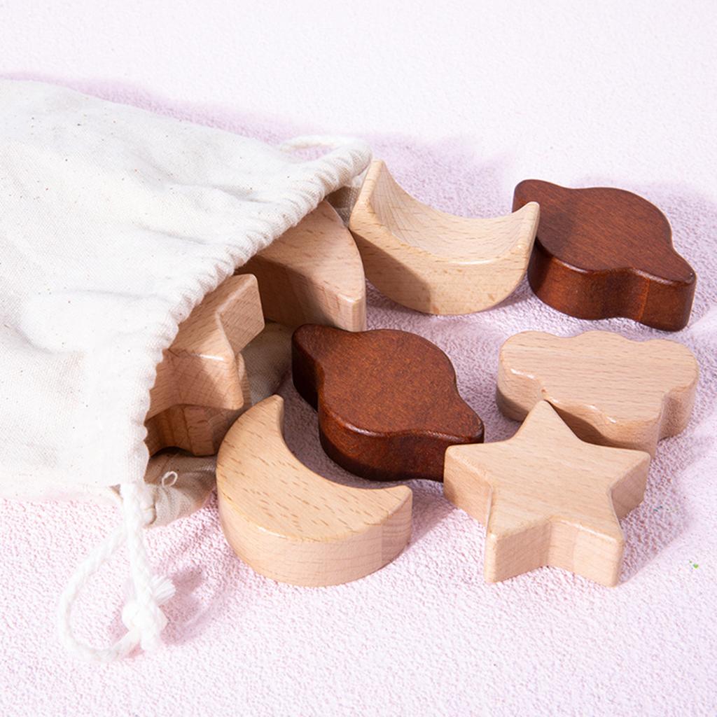 Zabawki Montessori, Klocki do  – Wooden Blocks Stacking recenzja i cena