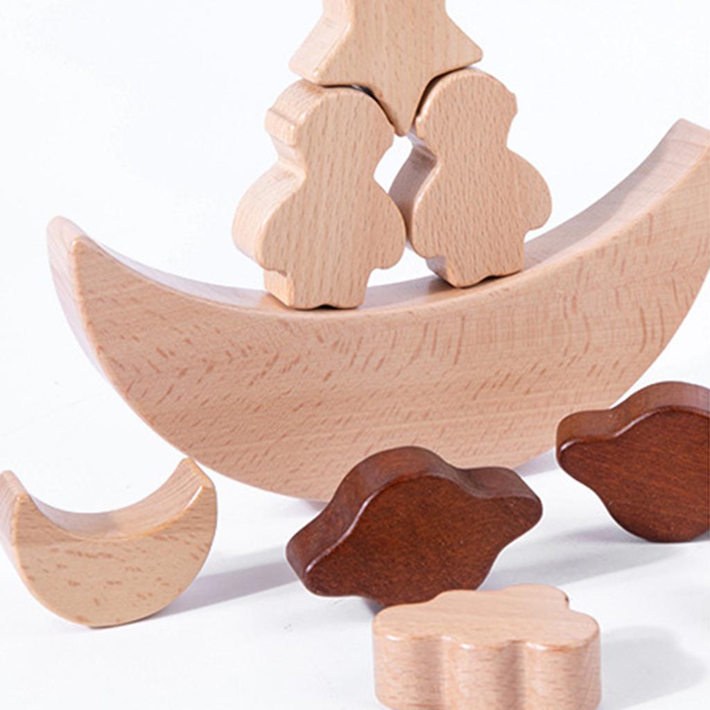 Zabawki Montessori, Klocki do  – Wooden Blocks Stacking recenzja i cena