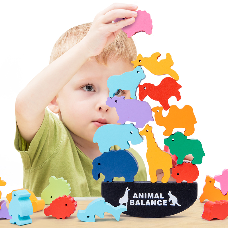 Montessori Drewniane Klocki Ba – Wooden Blocks Stacking recenzja i cena