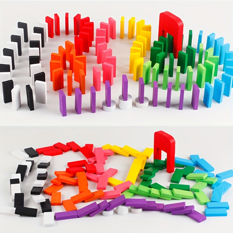 120-częściowy zestaw Domino-wi – Wooden Blocks Stacking recenzja i cena