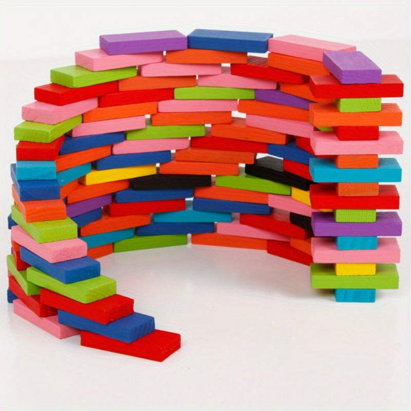 120-częściowy zestaw Domino-wi – Wooden Blocks Stacking recenzja i cena
