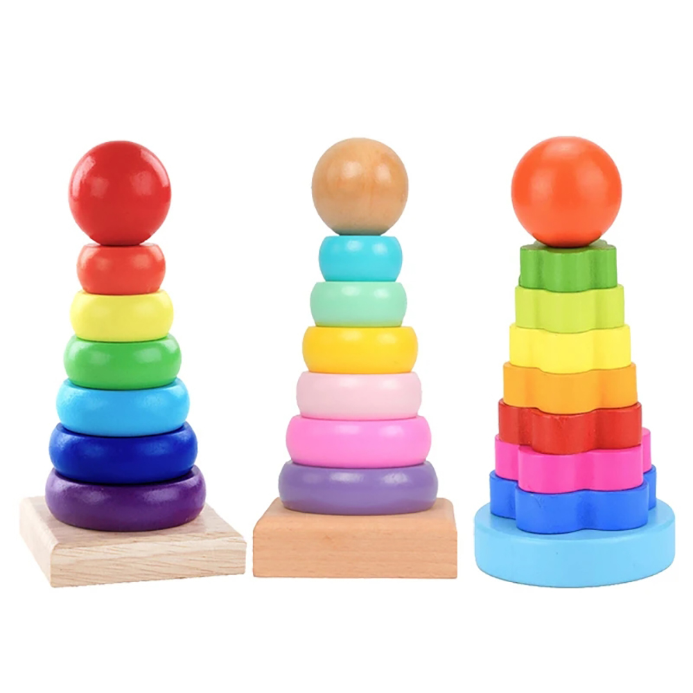 Kolorowe drewniane pierścienie – Wooden Blocks Stacking recenzja i cena