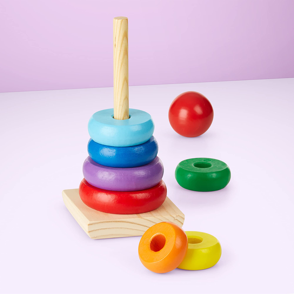 Kolorowe drewniane pierścienie – Wooden Blocks Stacking recenzja i cena