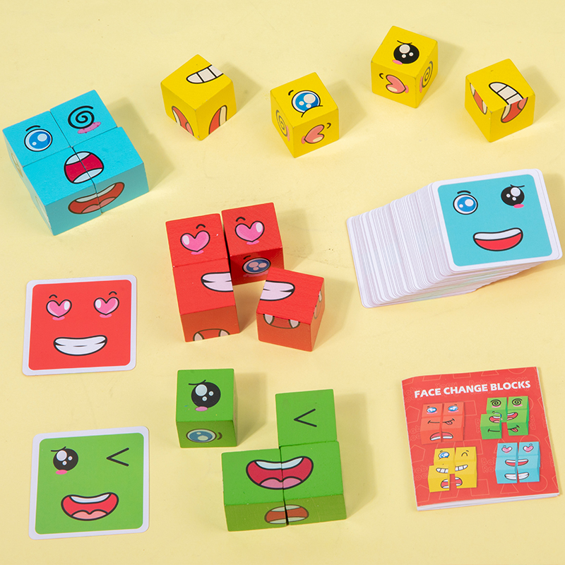 Gra w kostkę do zmiany twarzy  – Wooden Blocks Stacking recenzja i cena