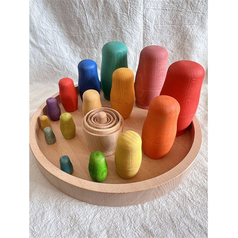 Drewniane zabawki dla dzieci b – Wooden Blocks Stacking recenzja i cena