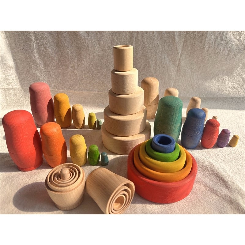 Drewniane zabawki dla dzieci b – Wooden Blocks Stacking recenzja i cena