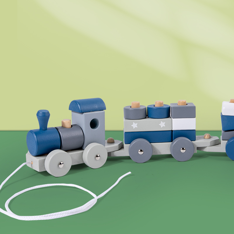 Drewniany zestaw kolejek Monte – Wooden Blocks Stacking recenzja i cena